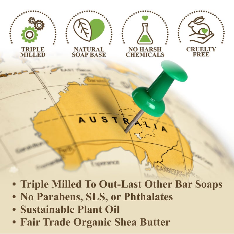 BELA Romantic Gardenia Soap 3.3 OZ Pack of 6, Long Lasting French Triple Milled Bar Soap with Organic Shea Butter Hand, Face and Body Wash Bar, Made in Australia - Image 3